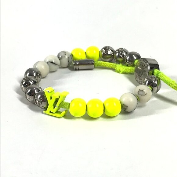 LOUIS VUITTON M00510 Bracelet Monogram Beaded Bangle Metal yellow - Picture 7 of 11